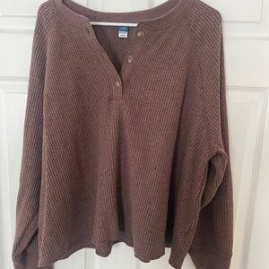 NWOT Old Navy Brown Ribbed Sweater